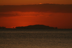 今日の林崎海岸の夕景
