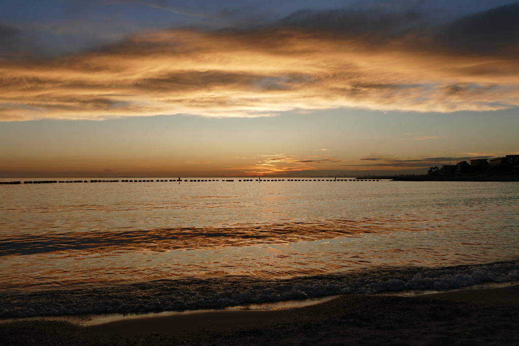 今日の林崎海岸の夕景