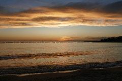 今日の林崎海岸の夕景