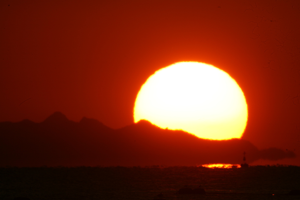 今日の林崎海岸の夕景