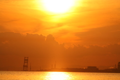 林崎海岸の夕景