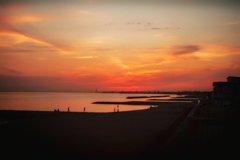 今日の林崎海岸の夕景