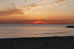 今日の林崎海岸の夕景