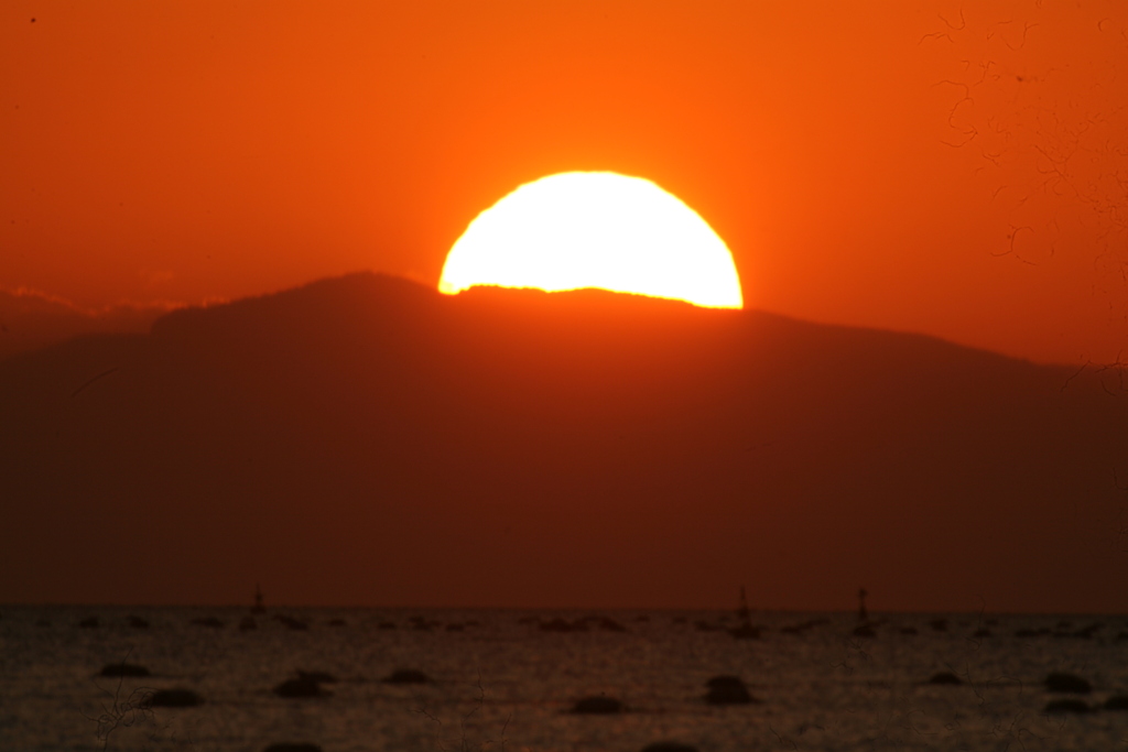 今日の林崎海岸の夕景