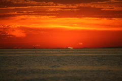 今日の林崎海岸の夕景