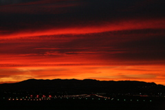 千里川の土手より空活しました