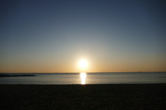 今日の林崎海岸の夕景