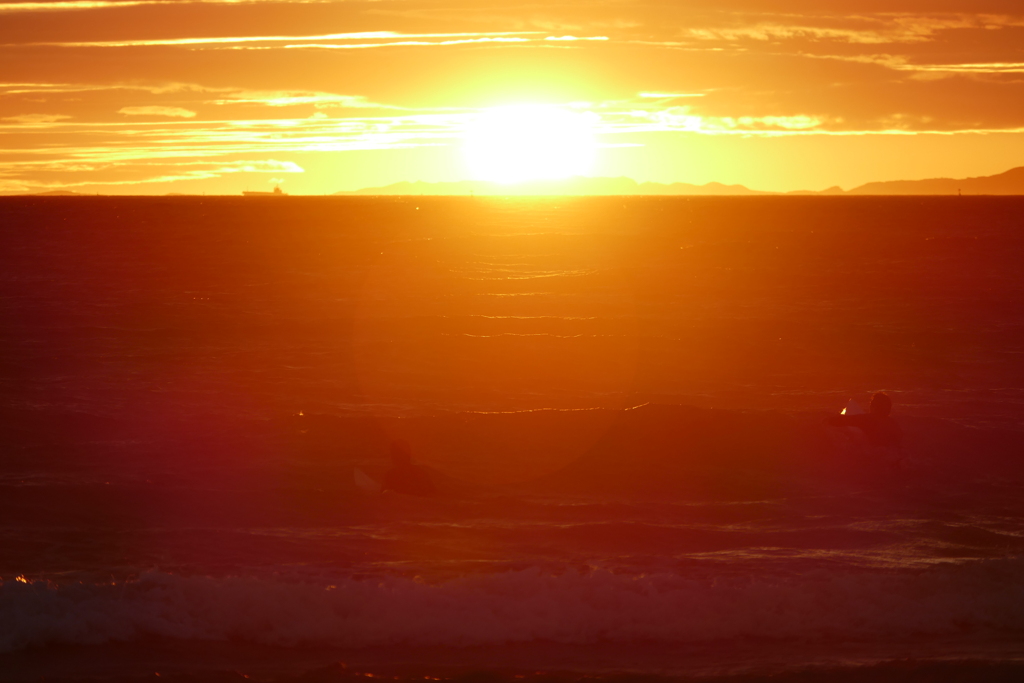 今日の林崎海岸の夕景