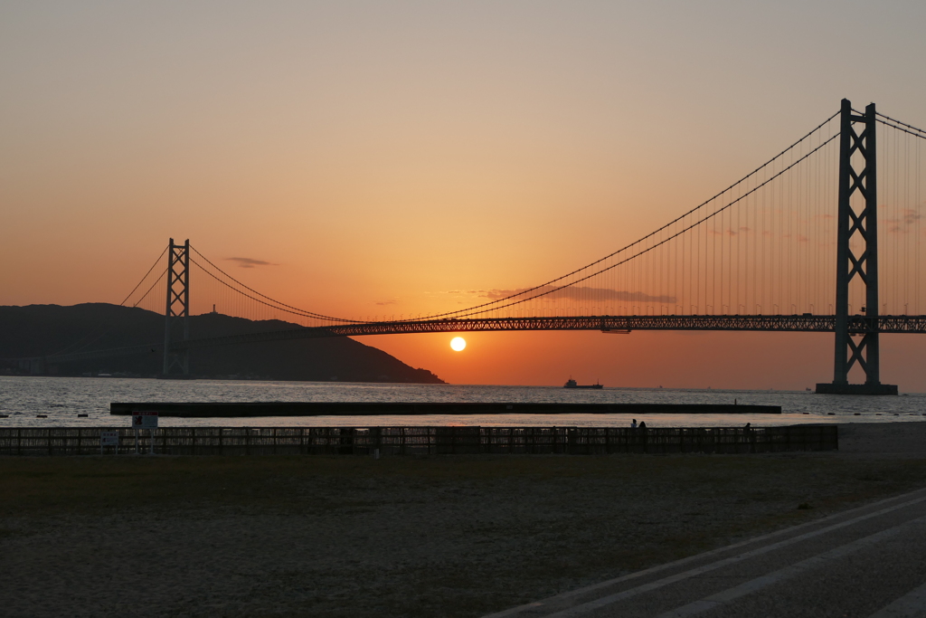 今日の舞子公園の夕景