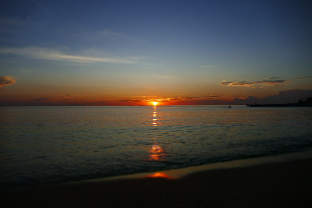 今日の林崎海岸の夕景