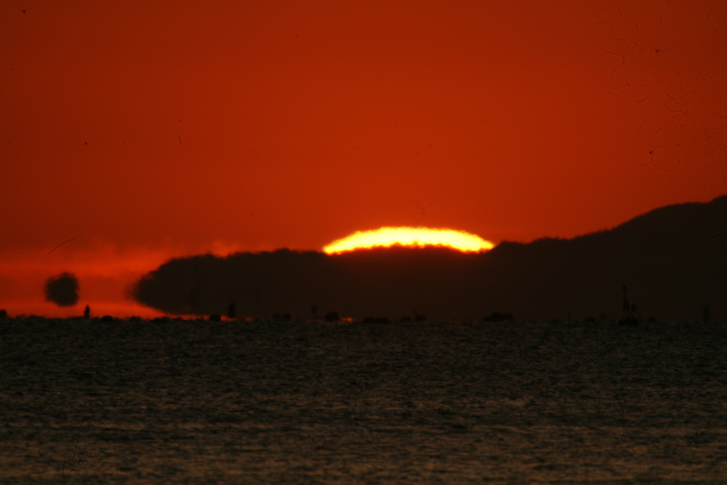 今日の林崎海岸の夕景