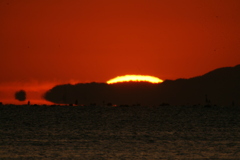 今日の林崎海岸の夕景