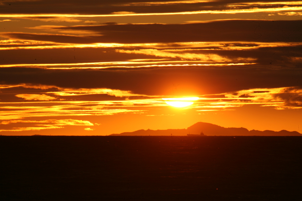 今日の林崎海岸の夕景