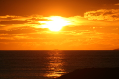 今日の林崎海岸の夕景