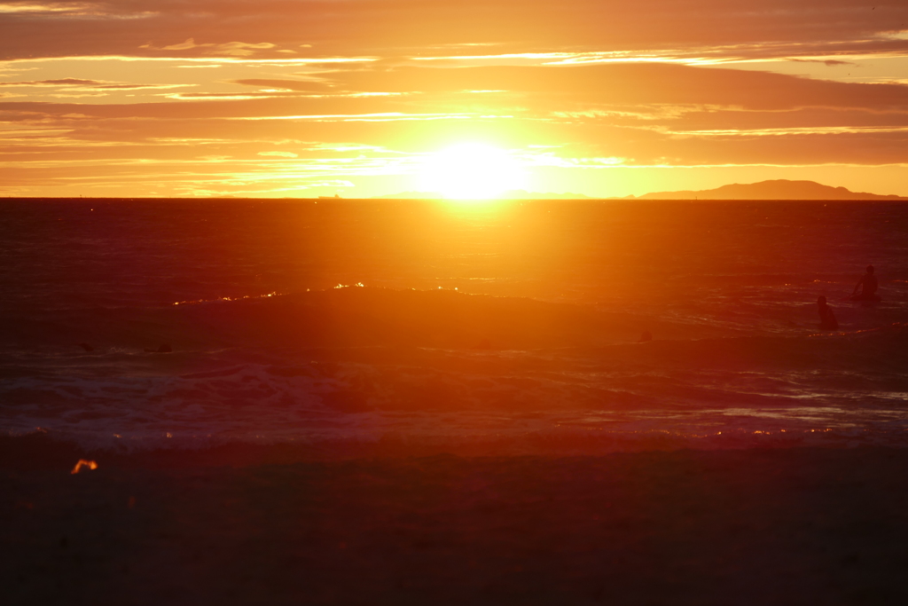 今日の林崎海岸の夕景