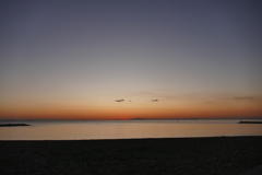 今日の林崎海岸の夕景