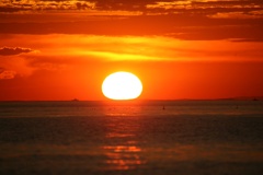 今日の林崎海岸の夕景