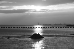 今日の林崎海岸の夕景