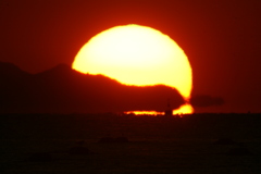 今日の林崎海岸の夕景