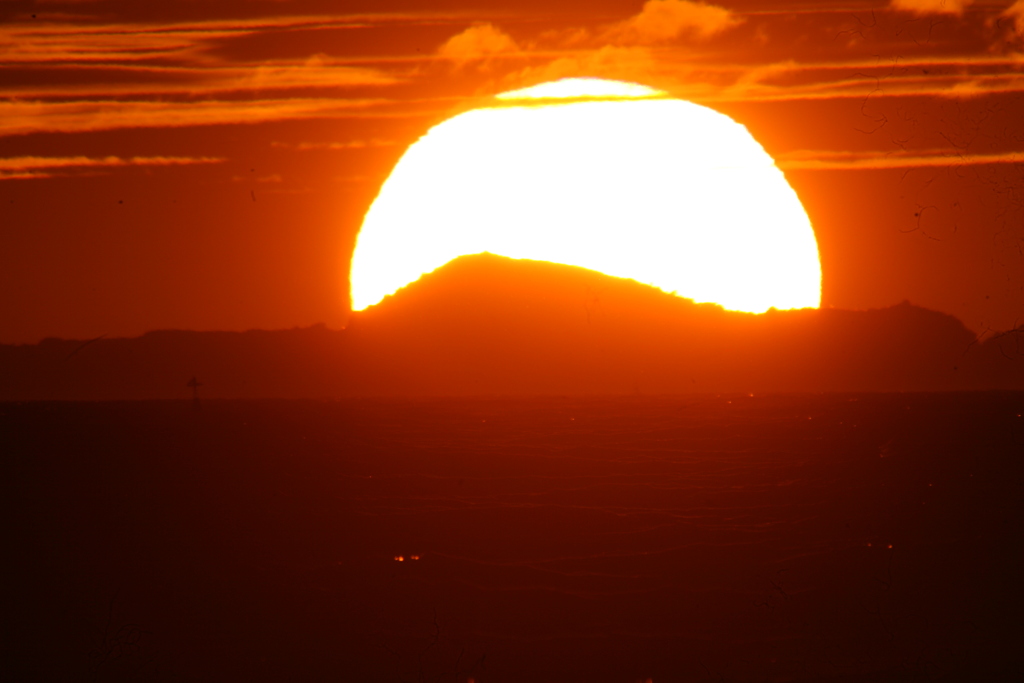 今日の林崎海岸の夕景