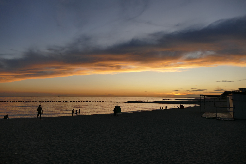 今日の林崎海岸の夕景