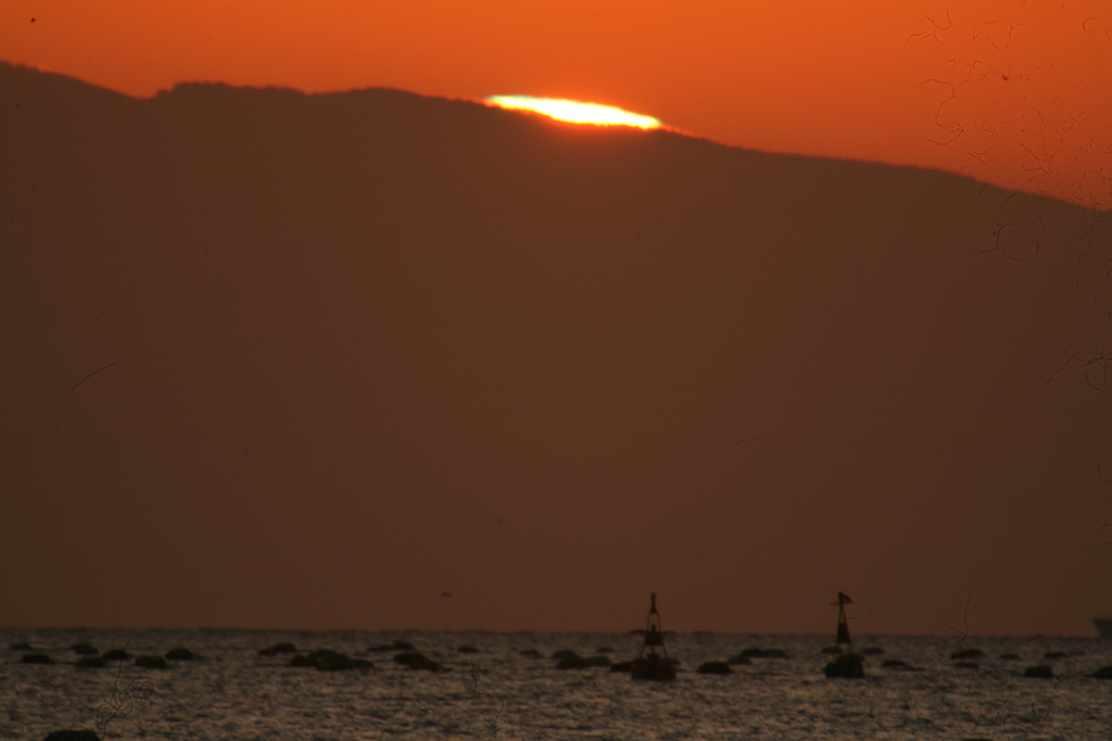今日の林崎海岸の夕景