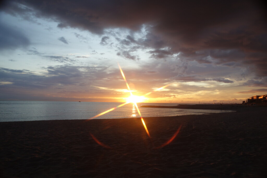 今日の林崎海岸の夕景