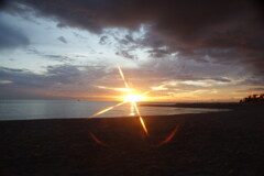 今日の林崎海岸の夕景