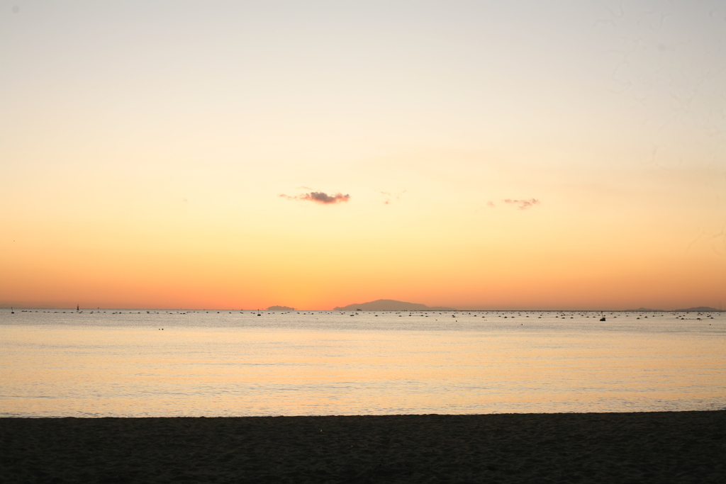今日の林崎海岸の夕景
