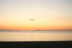 今日の林崎海岸の夕景