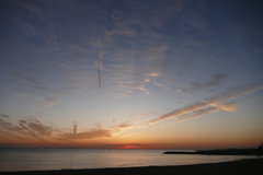 今日の林崎海岸の夕景