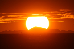 今日の林崎海岸の夕景