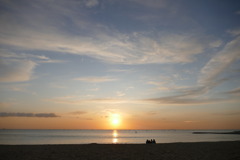 今日の林崎海岸の夕景