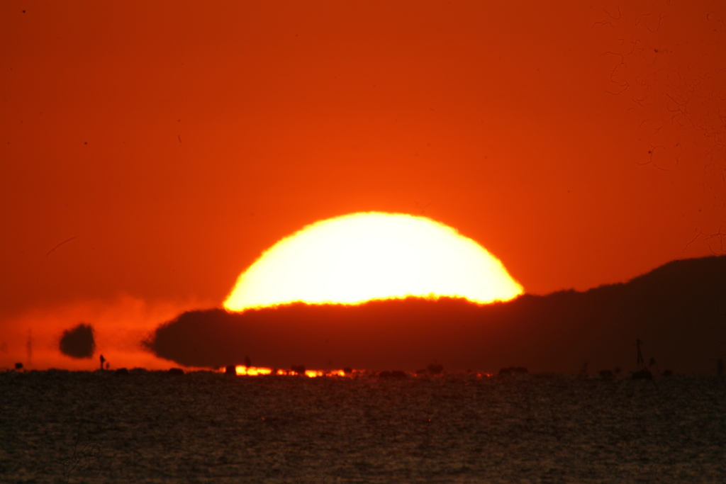 今日の林崎海岸の夕景