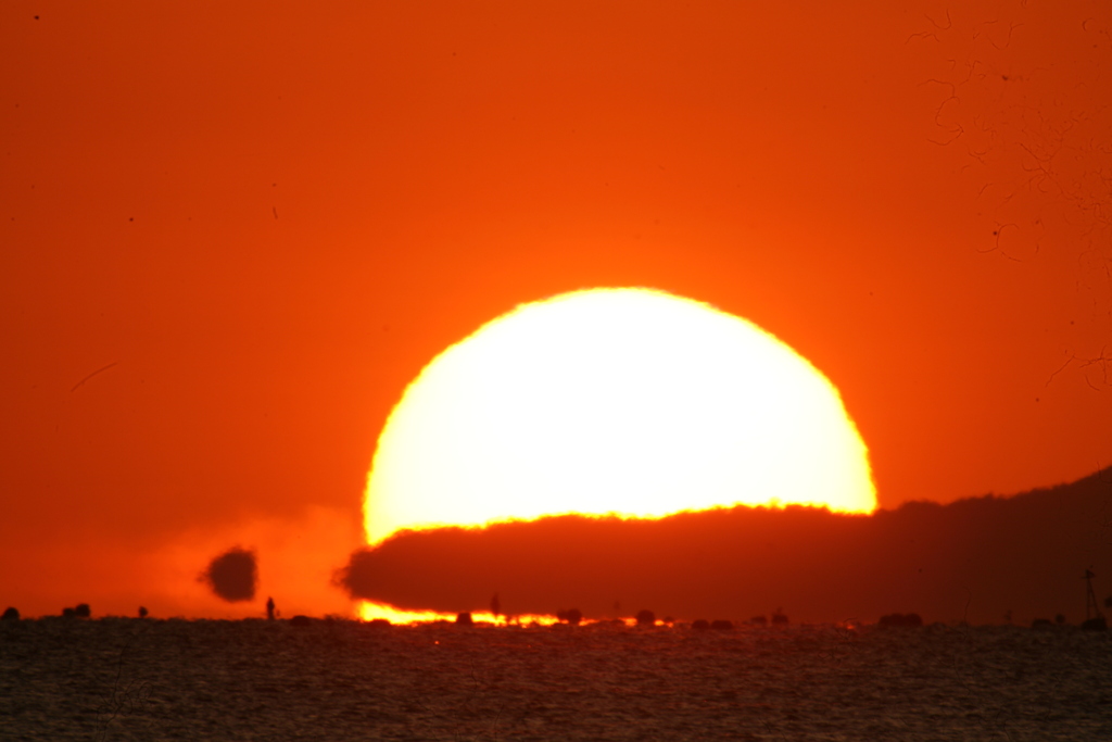今日の林崎海岸の夕景