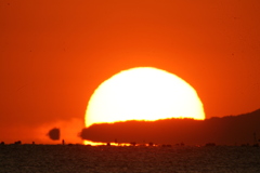 今日の林崎海岸の夕景
