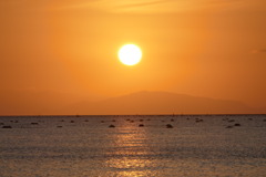 今日の林崎海岸の夕景