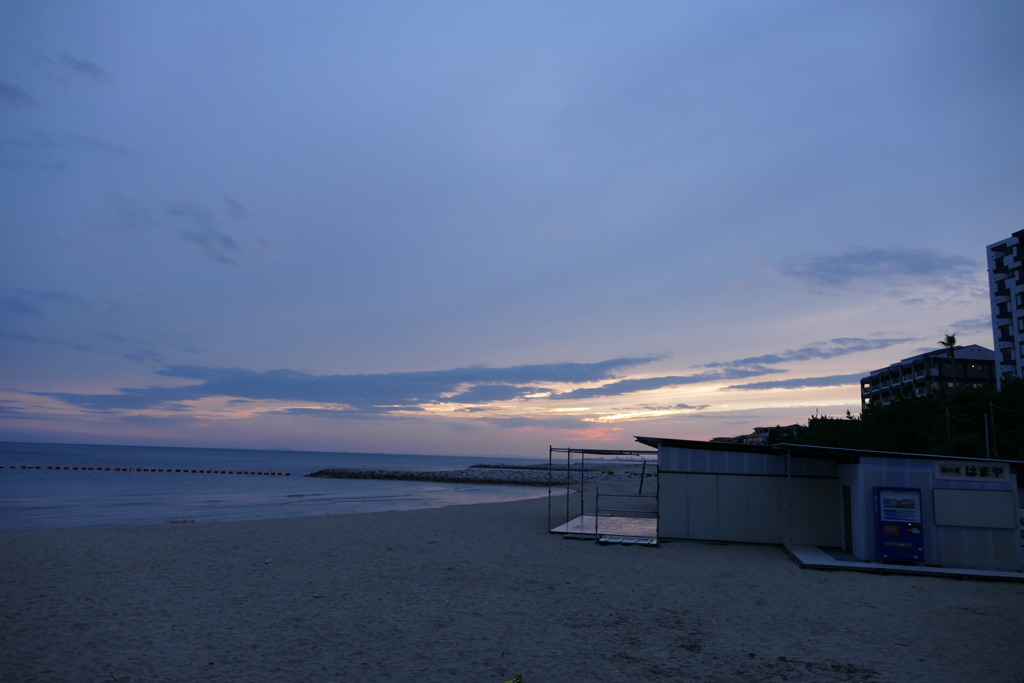 今日の林崎海岸の夕景