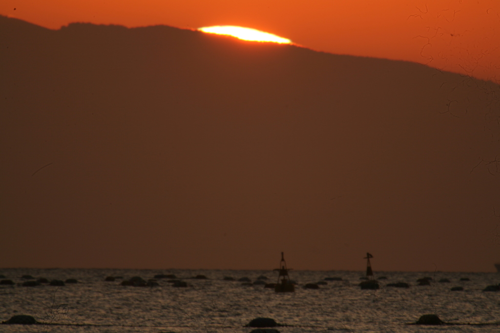 今日の林崎海岸の夕景