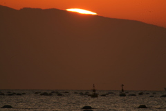 今日の林崎海岸の夕景