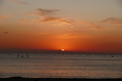 今日の林崎海岸の夕景