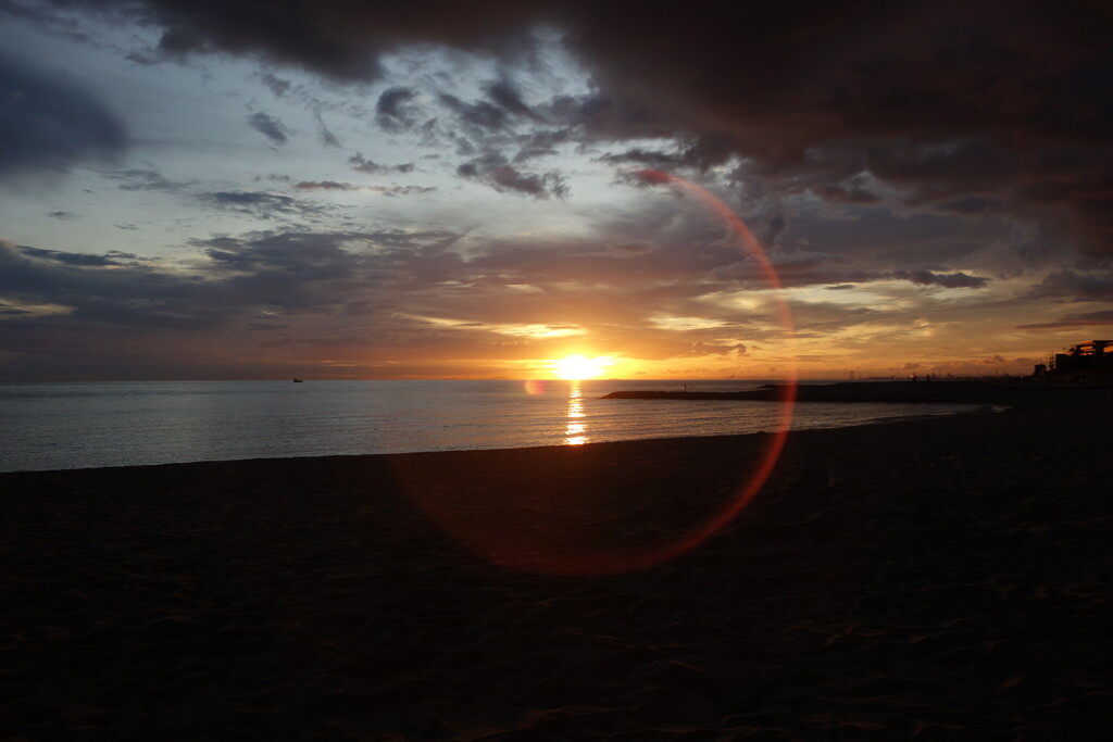 今日の林崎海岸の夕景