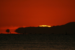 今日の林崎海岸の夕景