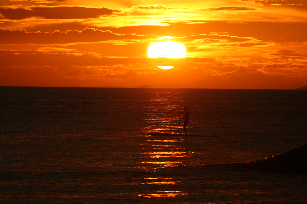 今日の林崎海岸の夕景