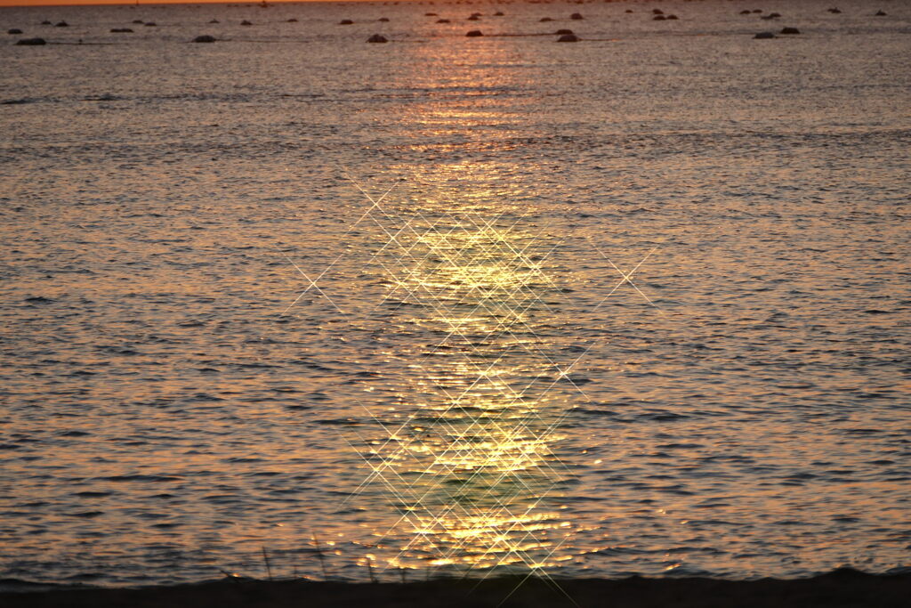 今日の林崎海岸の夕景