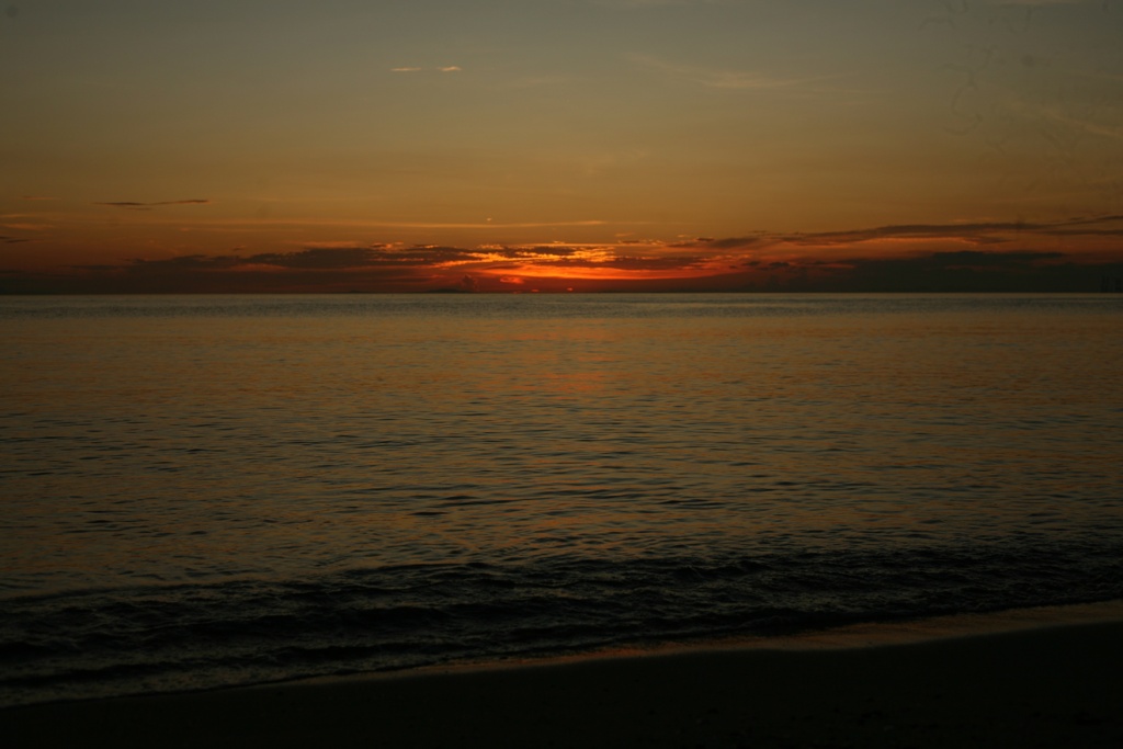 今日の林崎海岸の夕景