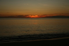 今日の林崎海岸の夕景