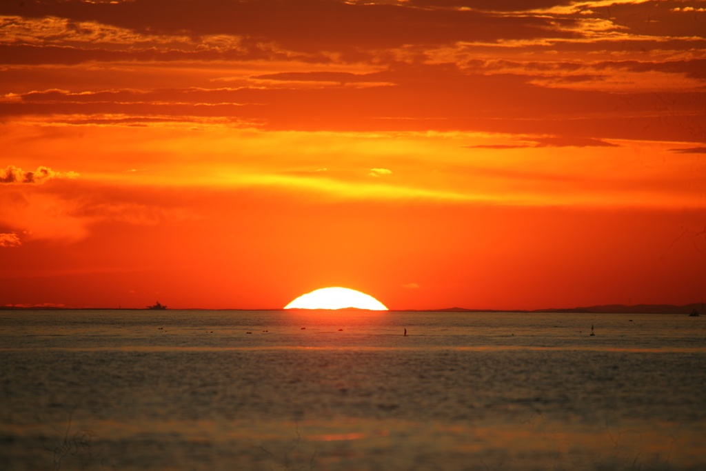 今日の林崎海岸の夕景
