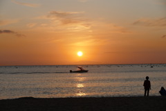 今日の林崎海岸の夕景