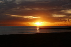 今日の林崎海岸の夕景